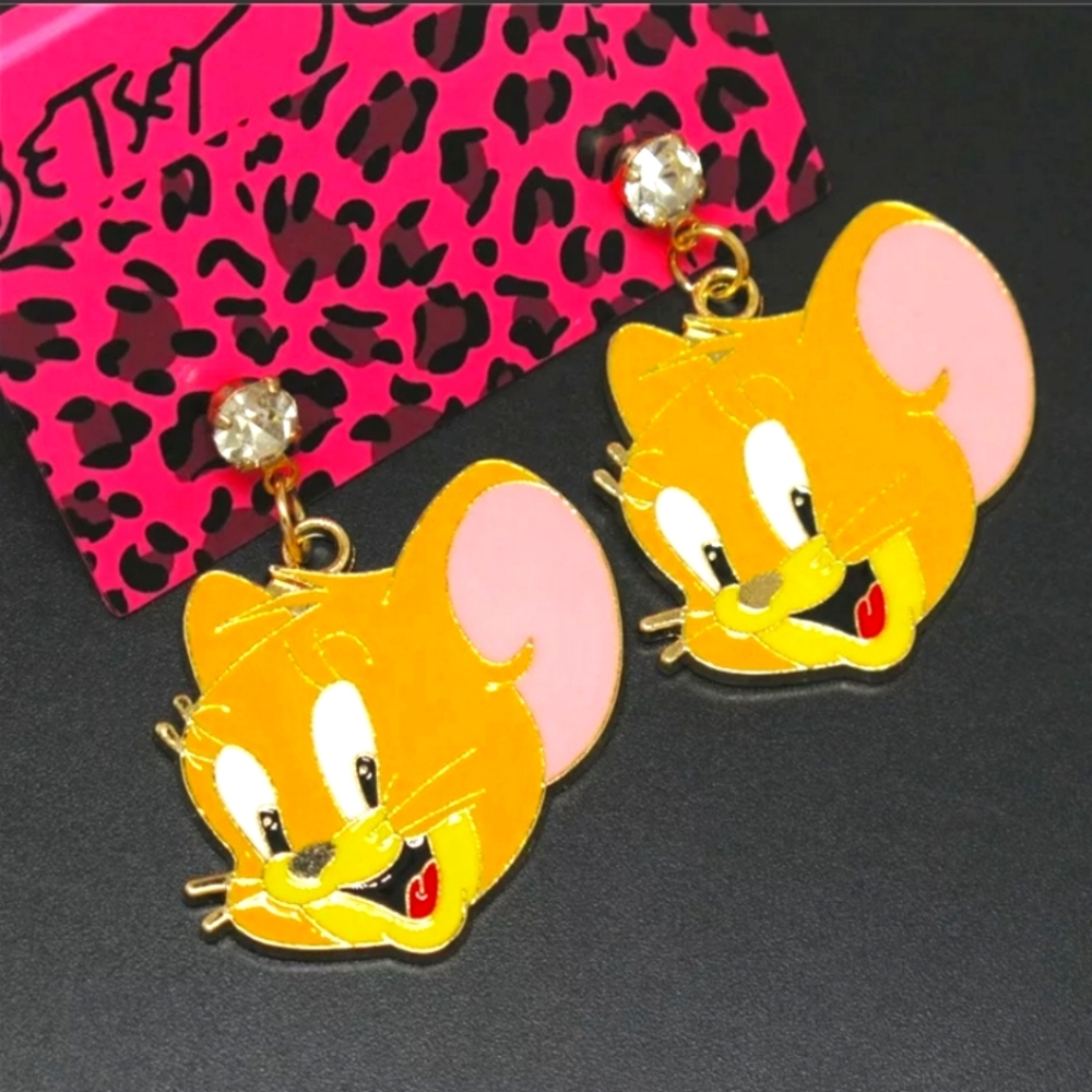 Betsey Johnson Tom And Jerry Earrings